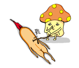 mushroom&kimchi rice cake sticker #3013929