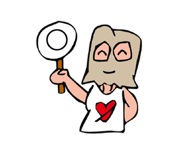 Paper bag girl sticker #3014100