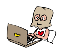 Paper bag girl sticker #3014107