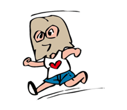 Paper bag girl sticker #3014108