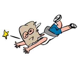 Paper bag girl sticker #3014109