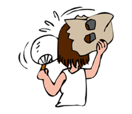 Paper bag girl sticker #3014117