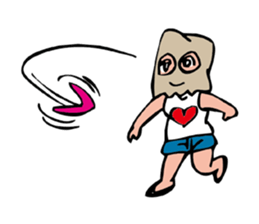 Paper bag girl sticker #3014127