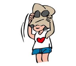 Paper bag girl sticker #3014129