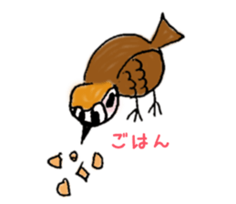 Cute sparrow "Chunkichi" sticker #3014376