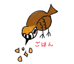 Cute sparrow "Chunkichi" sticker #3014376