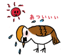 Cute sparrow "Chunkichi" sticker #3014377