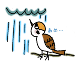 Cute sparrow "Chunkichi" sticker #3014379