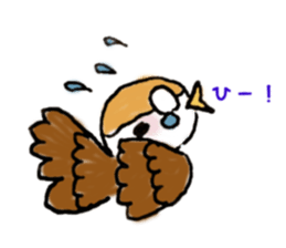 Cute sparrow "Chunkichi" sticker #3014389