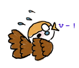 Cute sparrow "Chunkichi" sticker #3014389