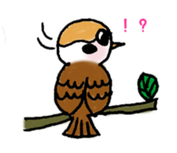 Cute sparrow "Chunkichi" sticker #3014394