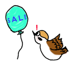 Cute sparrow "Chunkichi" sticker #3014402