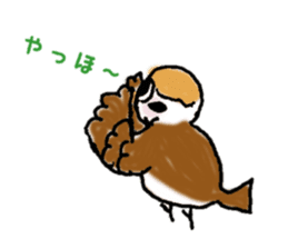 Cute sparrow "Chunkichi" sticker #3014409