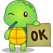 Pura, the funny turtle, version 2 sticker #3014696