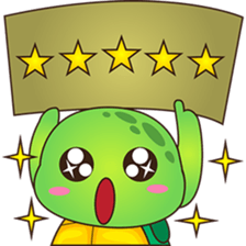 Pura, the funny turtle, version 2 sticker #3014710