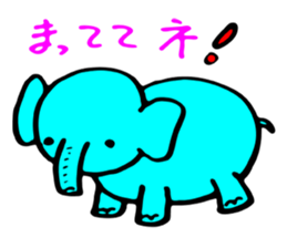 Pretty Pretty elephant. sticker #3015263