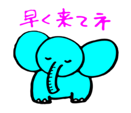 Pretty Pretty elephant. sticker #3015269