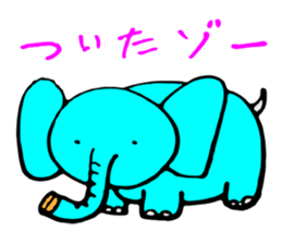 Pretty Pretty elephant. sticker #3015273