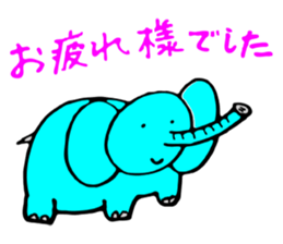 Pretty Pretty elephant. sticker #3015283