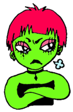 Punkish girl sticker #3016853