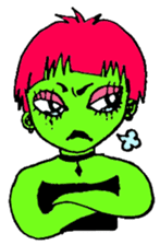 Punkish girl sticker #3016853