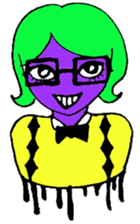 Punkish girl sticker #3016854