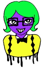 Punkish girl sticker #3016854