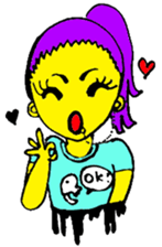 Punkish girl sticker #3016870