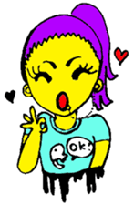 Punkish girl sticker #3016870