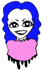 Punkish girl sticker #3016871