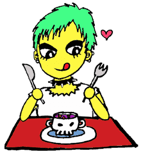 Punkish girl sticker #3016873