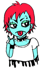 Punkish girl sticker #3016875