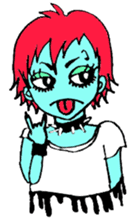 Punkish girl sticker #3016875