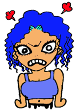 Punkish girl sticker #3016876