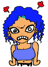 Punkish girl sticker #3016876