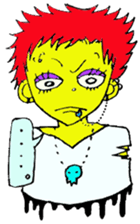 Punkish girl sticker #3016881