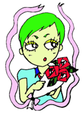 Punkish girl sticker #3016882