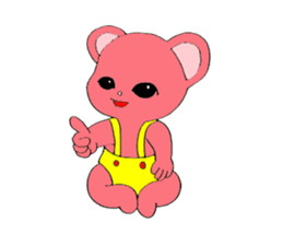 Kawaii PINK  BEAR sticker #3017220