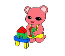 Kawaii PINK  BEAR sticker #3017231