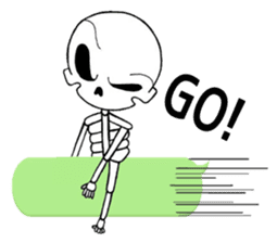 Daily life of the skeleton sticker #3017874