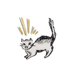 Daily life of a cat sticker sticker #3018098