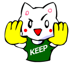 Commonly Used Word T-Shirt Wearing Cat 6 sticker #3018776