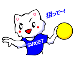 Commonly Used Word T-Shirt Wearing Cat 6 sticker #3018792