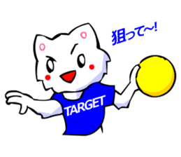 Commonly Used Word T-Shirt Wearing Cat 6 sticker #3018792