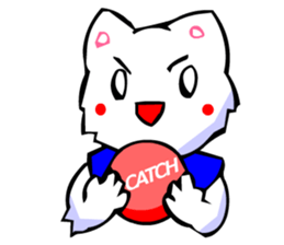 Commonly Used Word T-Shirt Wearing Cat 6 sticker #3018794