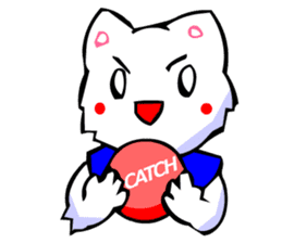 Commonly Used Word T-Shirt Wearing Cat 6 sticker #3018794