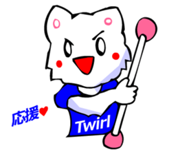 Commonly Used Word T-Shirt Wearing Cat 6 sticker #3018797