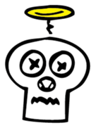 kawaii skull sticker #3022206