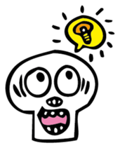 kawaii skull sticker #3022219