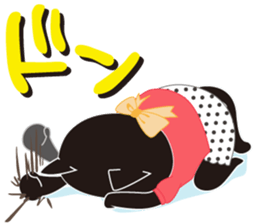 Osumashi pooh chan Negative sticker #3022270